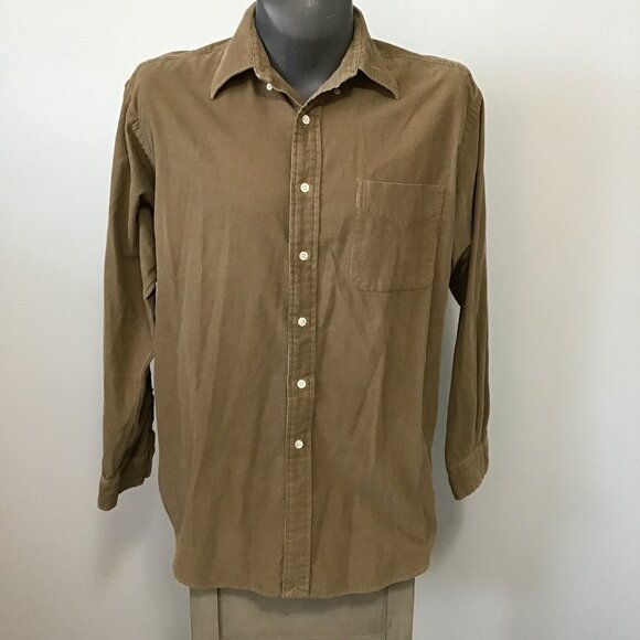 Men's Ralph Lauren Tan Blake Corduroy Button Down Shirt Size L - Picture 1 of 10